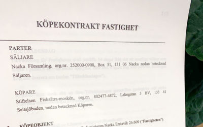 Förnyelse av kontrakt för marken