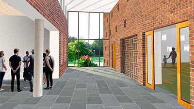 Visualisering av interiör i Guds Hus