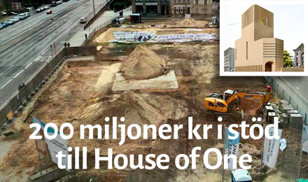 House of One i Berlin får 200 miljoner kronor från stat och kommun.