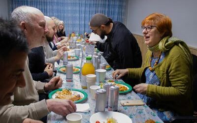 Iftar-fest i moskén